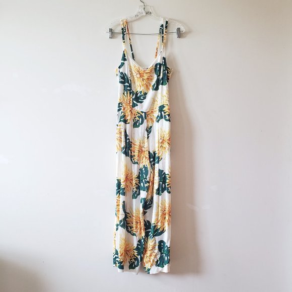 Zara Basic Floral and Leaf Print Jumpsuit - Picture 2 of 10